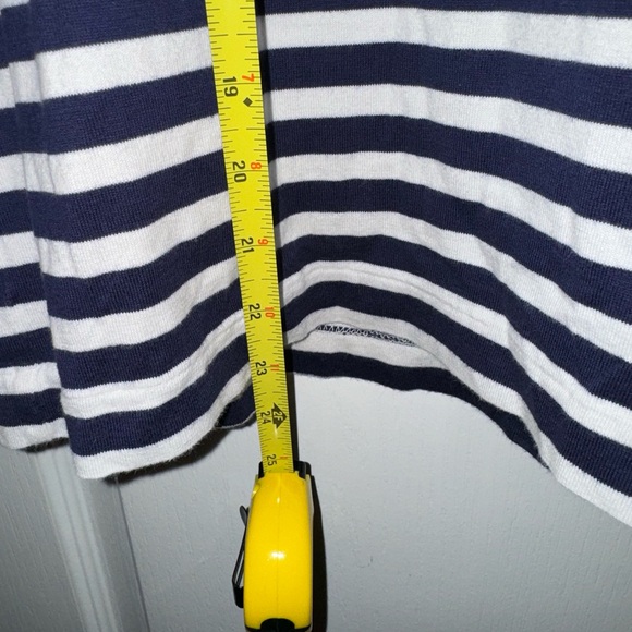 Commes des Garcons PLAY Navy and White Striped Long Sleeved Shirt Size Small - Picture 7 of 7